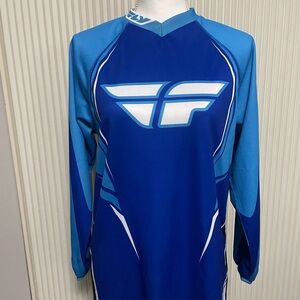 Vintage Fly Racing Blue and White Jersey By FOX
